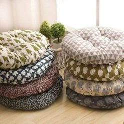 DéCORATIONS D'INTéRIEUR Coussin De Chaise, Rond, Coussin Assise, Motif Fleur, Imprimé Animal, Coussin Assise Pour Extérieur, Jardin, Balcon, 40 Cm, Coton Et Lin, Rose -France Coussin et housse de coussin Soldes Boutique 43106246 5