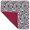 HOMEMAISON Housse De Coussin Motifs Géométriques Rose Bordeau Blanc Noir 40 X 40 Cm - Rose Bordeau Blanc Noir