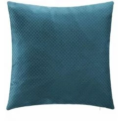 Lot De 2 Coussins En Velours Coloris Bleu Foncé - Longueur 45 X Prondeur 15 X Hauteur 45 Cm -PEGANE-