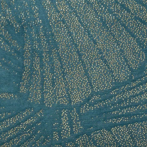 Lot De 2 Coussins Coloris Bleu Canard / Doré En Polyester - Longueur 40 X Profondeur 8 X Hauteur 40 Cm -PEGANE- 2 Lot De 2 Coussins Coloris Bleu Canard / Doré En Polyester - Longueur 40 X Profondeur 8 X Hauteur 40 Cm -PEGANE- – Image 2