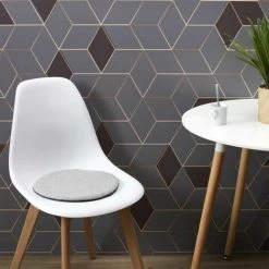 Paris Prix - Galette De Chaise "tissu" 34cm Gris -France Coussin et housse de coussin Soldes Boutique 43557007 3