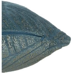 Atmosphera - Coussin Déhoussable Bleu Canard Motif Doré En Relief 40 X 40 Cm - Bleu Canard -France Coussin et housse de coussin Soldes Boutique 43971805 3