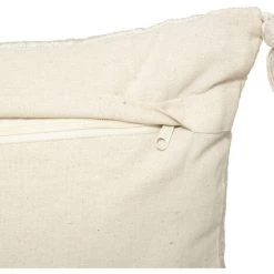 Atmosphera - Coussin Déhoussable En Coton Avec Perles Et Pompons 38 X 58 Cm - Ivoire -France Coussin et housse de coussin Soldes Boutique 43972158 4