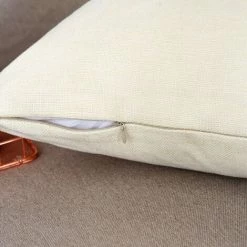 BRIDAY Lot De 2, Housse De Coussin Carrée Décorative En Lin, Housses De Coussin, Taie D'oreiller, Décorations De Décoration Pour Canapé-lit, Chaise 18x18 Pouces/45x45 Cm (crème) -France Coussin et housse de coussin Soldes Boutique 43987593 3