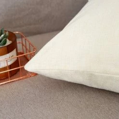 BRIDAY Lot De 2, Housse De Coussin Carrée Décorative En Lin, Housses De Coussin, Taie D'oreiller, Décorations De Décoration Pour Canapé-lit, Chaise 18x18 Pouces/45x45 Cm (crème) -France Coussin et housse de coussin Soldes Boutique 43987593 4