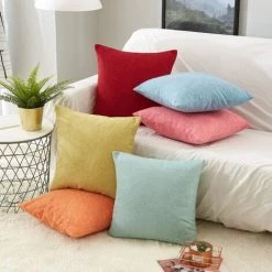 BRIDAY Lot De 2, Housse De Coussin Carrée Décorative En Lin, Housses De Coussin, Taie D'oreiller, Décorations De Décoration Pour Canapé-lit, Chaise 18x18 Pouces/45x45 Cm (crème) -France Coussin et housse de coussin Soldes Boutique 43987593 5