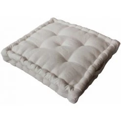 ENJOY HOME Coussin De Sol 40 X 40 X 8 Cm DUNE Coton Recyclé - ECRU