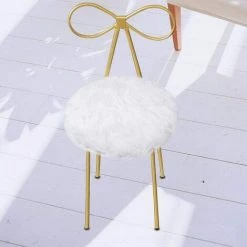 Coussin De Chaise Peluche Rond Pure Confortable Ins Style Tapis De Chaise Nappe Carpette Tapis De Pied Tapis Mouton Faux Fourrure 30cm Fontainebleau 2Pcs Blanc -France Coussin et housse de coussin Soldes Boutique 44394212 3