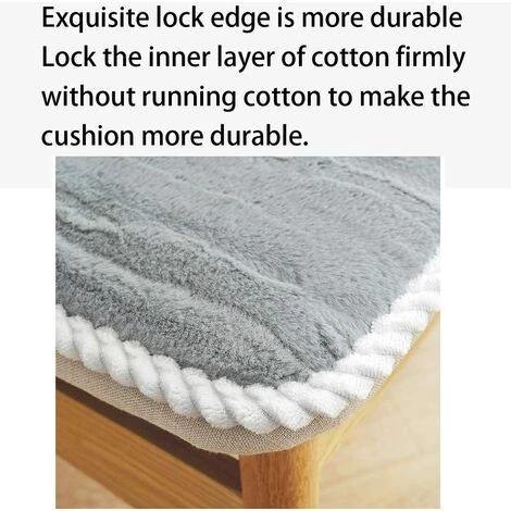 Coussin Chaise,Galette De Chaise Déhoussable Coussins De Chaise Carrés Conçus Avec Des Sangles Antidérapantes Confortables 45*45cm Fontainebleau Gris 3 Coussin Chaise,Galette De Chaise Déhoussable Coussins De Chaise Carrés Conçus Avec Des Sangles Antidérapantes Confortables 45*45cm Fontainebleau Gris – Image 3