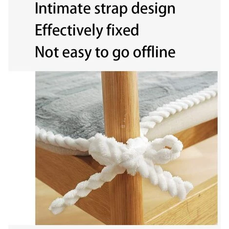 Coussin Chaise,Galette De Chaise Déhoussable Coussins De Chaise Carrés Conçus Avec Des Sangles Antidérapantes Confortables 45*45cm Fontainebleau Gris 4 Coussin Chaise,Galette De Chaise Déhoussable Coussins De Chaise Carrés Conçus Avec Des Sangles Antidérapantes Confortables 45*45cm Fontainebleau Gris – Image 4