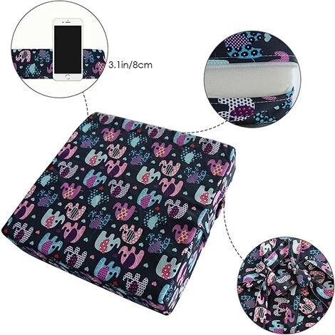 ALMI Coussin Rehausseur Chaise Enfant Chaise Haute Cuisine Coussin Chaise Haute Bebe Portable De Siège D'appoint Pour Tout-petit Avec Sangles Pour Chaise De Salle à Manger Éléphant Noir 3 ALMI Coussin Rehausseur Chaise Enfant Chaise Haute Cuisine Coussin Chaise Haute Bebe Portable De Siège D'appoint Pour Tout-petit Avec Sangles Pour Chaise De Salle à Manger Éléphant Noir – Image 3