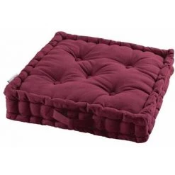 Paris Prix - Coussin De Sol Déco "panama" 45x45cm Bordeaux
