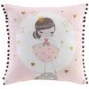 Paris Prix - Coussin Enfant "petite Princesse" 40x40cm Rose