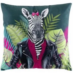 Paris Prix - Coussin Déco Imprimé "marty" 45x45cm Vert