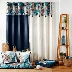 Paris Prix - Coussin De Sol Imprimé "alianor" 60x60cm Bleu -France Coussin et housse de coussin Soldes Boutique 44477154 3