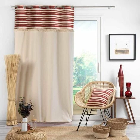 Paris Prix - Coussin Déco à Franges "atlas" 40x40cm Terracotta 2 Paris Prix - Coussin Déco à Franges "atlas" 40x40cm Terracotta – Image 2