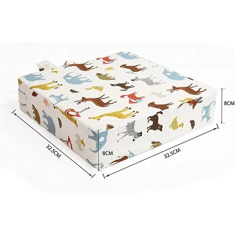 ALMI Coussin Rehausseur Chaise Enfant Chaise Haute Cuisine Coussin Chaise Haute Bebe Portable De Siège D'appoint Pour Tout-petit Avec Sangles Pour Chaise De Salle à Manger Feuille 2 ALMI Coussin Rehausseur Chaise Enfant Chaise Haute Cuisine Coussin Chaise Haute Bebe Portable De Siège D'appoint Pour Tout-petit Avec Sangles Pour Chaise De Salle à Manger Feuille – Image 2