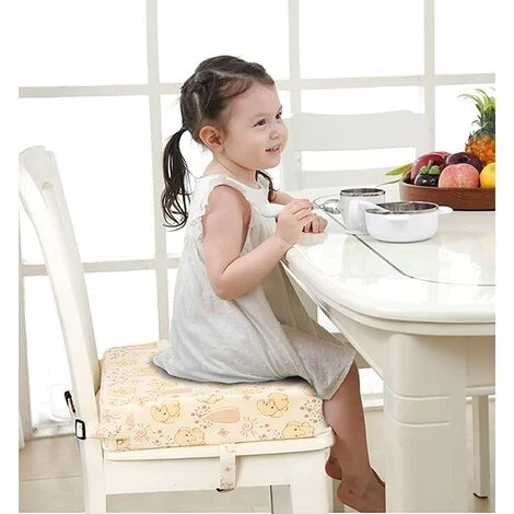 ALMI Coussin Rehausseur Chaise Enfant Chaise Haute Cuisine Coussin Chaise Haute Bebe Portable De Siège D'appoint Pour Tout-petit Avec Sangles Pour Chaise De Salle à Manger Feuille 4 ALMI Coussin Rehausseur Chaise Enfant Chaise Haute Cuisine Coussin Chaise Haute Bebe Portable De Siège D'appoint Pour Tout-petit Avec Sangles Pour Chaise De Salle à Manger Feuille – Image 4