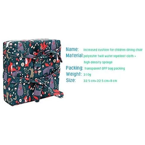 ALMI Coussin Rehausseur Chaise Enfant Chaise Haute Cuisine Coussin Chaise Haute Bebe Portable De Siège D'appoint Pour Tout-petit Avec Sangles Pour Chaise De Salle à Manger Feuille 5 ALMI Coussin Rehausseur Chaise Enfant Chaise Haute Cuisine Coussin Chaise Haute Bebe Portable De Siège D'appoint Pour Tout-petit Avec Sangles Pour Chaise De Salle à Manger Feuille – Image 5