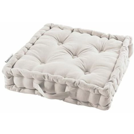 Paris Prix - Coussin De Sol Déco "panama" 45x45cm Blanc 1 Paris Prix - Coussin De Sol Déco "panama" 45x45cm Blanc