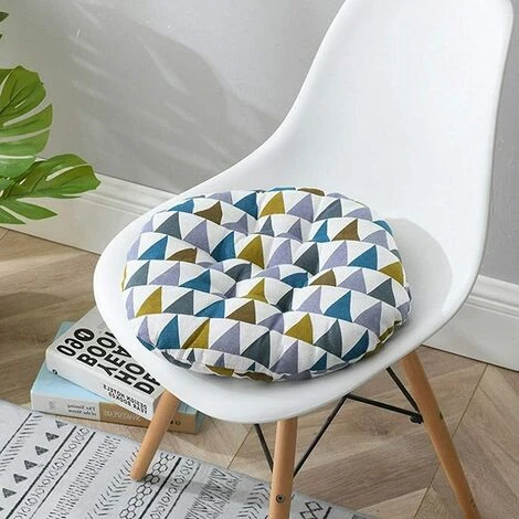 TANABATA Coussin De Chaise Imprimé Doux Classe Bureau Galette De Chaise 40x40cm Rond-Triangle Multicolore 3 TANABATA Coussin De Chaise Imprimé Doux Classe Bureau Galette De Chaise 40x40cm Rond-Triangle Multicolore – Image 3