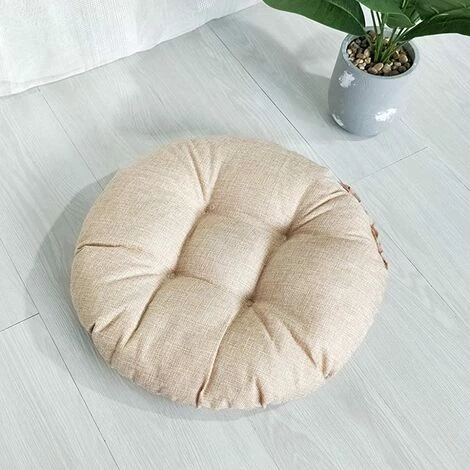 TANABATA Rond Coussin De Siège, Coton Lin Tatami Coussin De Sol, Coussin De Chaise épais Moelleux Pour Chaise De Bureau, Coussin De Chaise épaissi Confortable Pour Cuisine, Chambre, Sofa, Voiture (40*40cm) 2 TANABATA Rond Coussin De Siège, Coton Lin Tatami Coussin De Sol, Coussin De Chaise épais Moelleux Pour Chaise De Bureau, Coussin De Chaise épaissi Confortable Pour Cuisine, Chambre, Sofa, Voiture (40*40cm) – Image 2