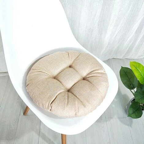 TANABATA Rond Coussin De Siège, Coton Lin Tatami Coussin De Sol, Coussin De Chaise épais Moelleux Pour Chaise De Bureau, Coussin De Chaise épaissi Confortable Pour Cuisine, Chambre, Sofa, Voiture (40*40cm) 3 TANABATA Rond Coussin De Siège, Coton Lin Tatami Coussin De Sol, Coussin De Chaise épais Moelleux Pour Chaise De Bureau, Coussin De Chaise épaissi Confortable Pour Cuisine, Chambre, Sofa, Voiture (40*40cm) – Image 3