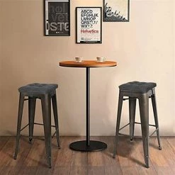TANABATA Coussin De Siège Carré, Tabouret De Bar Super Doux Coussin De Siège Carré Avec Attaches - Un Seul Coussin, Gris-Noir (12 '' (30 Cm)),A -France Coussin et housse de coussin Soldes Boutique 44748130 5