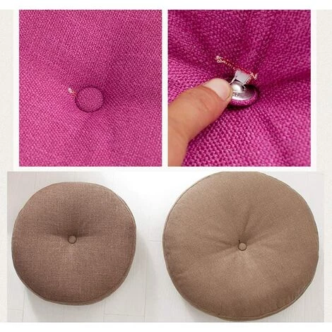 TANABATA Rond Coussin Siège, Coussin Coton Lin Tatami, Coussins Chaise épais Moelleux Pour Coussins De Chaise De Bureau, Coussin D'extérieur Amovible Et Lavable Pour Intérieur,Bluewhite,40cm(16inch) 4 TANABATA Rond Coussin Siège, Coussin Coton Lin Tatami, Coussins Chaise épais Moelleux Pour Coussins De Chaise De Bureau, Coussin D'extérieur Amovible Et Lavable Pour Intérieur,Bluewhite,40cm(16inch) – Image 4