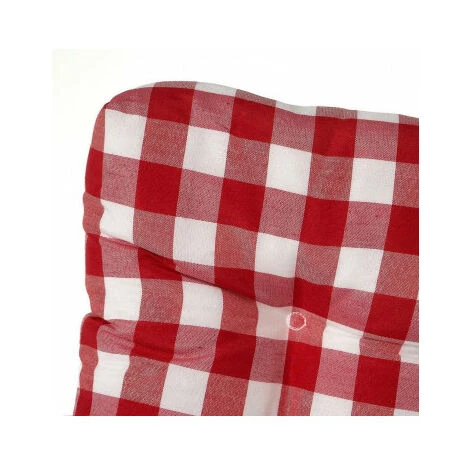 WADIGA Coussin De Chaise Cuisine Vichy Rouge Et Blanc - 45x45cm - Rouge 2 WADIGA Coussin De Chaise Cuisine Vichy Rouge Et Blanc - 45x45cm - Rouge – Image 2