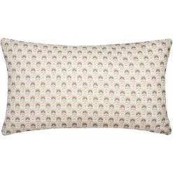 HOMEMAISON Coussin Bi Matières Imprimé Ivoire 30 X 50 Cm - Ivoire