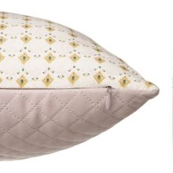 HOMEMAISON Coussin Bi-matières à Petits Motifs Rose 30 X 50 Cm - Rose -France Coussin et housse de coussin Soldes Boutique 44931157 3