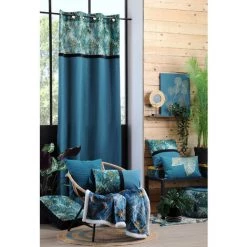 HOMEMAISON Coussin Keyra Pétrole 40 X 40 Cm - Pétrole -France Coussin et housse de coussin Soldes Boutique 44931315 4