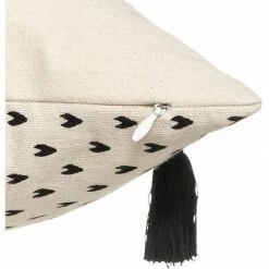 HOMEMAISON Housse De Coussin Visage En Corde Blanc Ivoire 40 X 40 Cm - Blanc Ivoire -France Coussin et housse de coussin Soldes Boutique 44931420 4