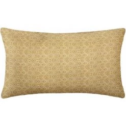 HOMEMAISON Coussin Bi-matières Imprimé Dolce Ocre 30 X 50 Cm - Ocre