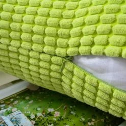 BEARSU Décorations De Nouvel An/Noël Velours Côtelé Doux Décoratif Carré Housse De Coussin Housses De Coussin Taie D'Oreiller, Décoration Maison Pour Fête/Noël 18x18 Pouces/45x45 Cm, Vert, Lot De 2 -France Coussin et housse de coussin Soldes Boutique 45119986 3