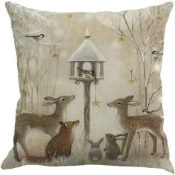 SUN FLOWER 4 Cerfs De Noël Imprimé Animal Housse De Coussin D'hiver Décoration De La Maison Housse De Coussin 18 X 18 7 SUN FLOWER 4 Cerfs De Noël Imprimé Animal Housse De Coussin D'hiver Décoration De La Maison Housse De Coussin 18 X 18 -France Coussin et housse de coussin Soldes Boutique 45225419 3