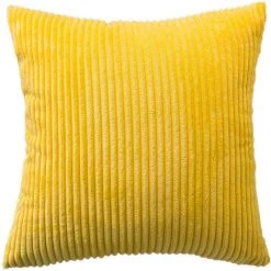 THSINDE Décorations De Noël Velours Côtelé Doux Décoratif Carré Housse De Coussin Housses De Coussin Taie D'Oreiller, Décoration D'Intérieur Pour Fête/Noël 16x16 Pouces/40x40 Cm, Rayé Crème, Lot De 2 -France Coussin et housse de coussin Soldes Boutique 45417762 4