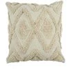 THE HOME DECO FACTORY Coussin Ethnique Losanges En Relief 40 X 40 Cm Beige - Beige