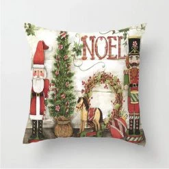 Taie D'oreiller De Noël Housse De Coussin De Voiture Familiale (ensemble De 4 Pièces, 45*45cm, 1+2+3+4 45*45cm (noyau D'oreiller Non Inclus)),HANBING -France Coussin et housse de coussin Soldes Boutique 45478468 3