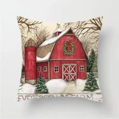 Taie D'oreiller De Noël Housse De Coussin De Voiture Familiale (ensemble De 4 Pièces, 45*45cm, 1+2+3+4 45*45cm (noyau D'oreiller Non Inclus)),HANBING -France Coussin et housse de coussin Soldes Boutique 45478468 4