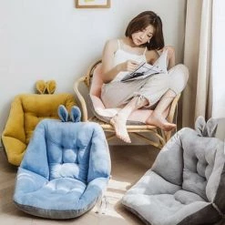 Coussin De Siège Et Coussin De Dossier En Une Seule Pièce Mignon, Coussin De Chaise De Bureau épaissi, Coussin De Tabouret De Fille, Coussin De Fesses D'étudiant (gris Clair),HANBING -France Coussin et housse de coussin Soldes Boutique 45480496 4