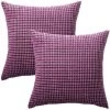 Taie D'oreiller Ensemble 2 Pièces Coussin Et Taie D'oreiller En Velours Côtelé Simple (violet, 45*45cm),HANBING