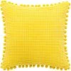 Tissu D'ameublement Salon Canapé Taie D'oreiller Taie D'oreiller Moderne Taie D'oreiller En Velours Côtelé De Couleur Unie (jaune D'oie, 45 * 45 Cm),HANBING