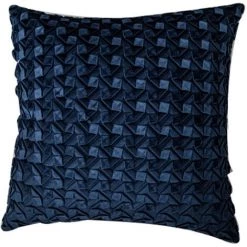 Taie D'oreiller En Crêpe Pressé Taie D'oreiller Chambre Salon Coussin Taie D'oreiller (bleu Foncé, 40*40cm),HANBING
