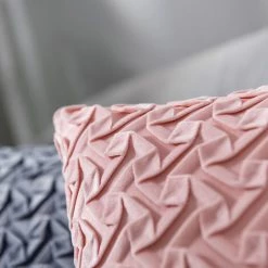 Taie D'oreiller En Crêpe Pressé Taie D'oreiller Chambre Salon Coussin Taie D'oreiller (bleu Foncé, 40*40cm),HANBING -France Coussin et housse de coussin Soldes Boutique 45487629 4