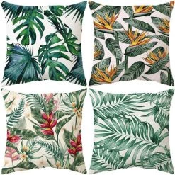Taie D'oreiller Simple Bureau Imprimé Taille Coussin Chambre Canapé Coussin Coussin Taie D'oreiller (ensemble De 4 Pièces, 45 * 45cm),HANBING