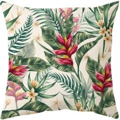 Taie D'oreiller Simple Bureau Imprimé Taille Coussin Chambre Canapé Coussin Coussin Taie D'oreiller (ensemble De 4 Pièces, 45 * 45cm),HANBING -France Coussin et housse de coussin Soldes Boutique 45487635 4