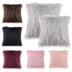 Ensemble 2 Pièces D'articles Ménagers, Coussin D'oreiller, Oreiller En Laine De Plage, Taie D'oreiller En Peluche (rose Clair, 40*40cm),HANBING -France Coussin et housse de coussin Soldes Boutique 45487661 5