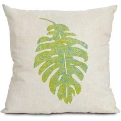 Aquarelle Rétro Feuilles Tropicales Oreiller Coussin Canapé Oreiller Dossier De Voiture Taie D'oreiller En Lin (noyau D'oreiller Non Inclus), 45*45cm,HANBING -France Coussin et housse de coussin Soldes Boutique 45487678 3